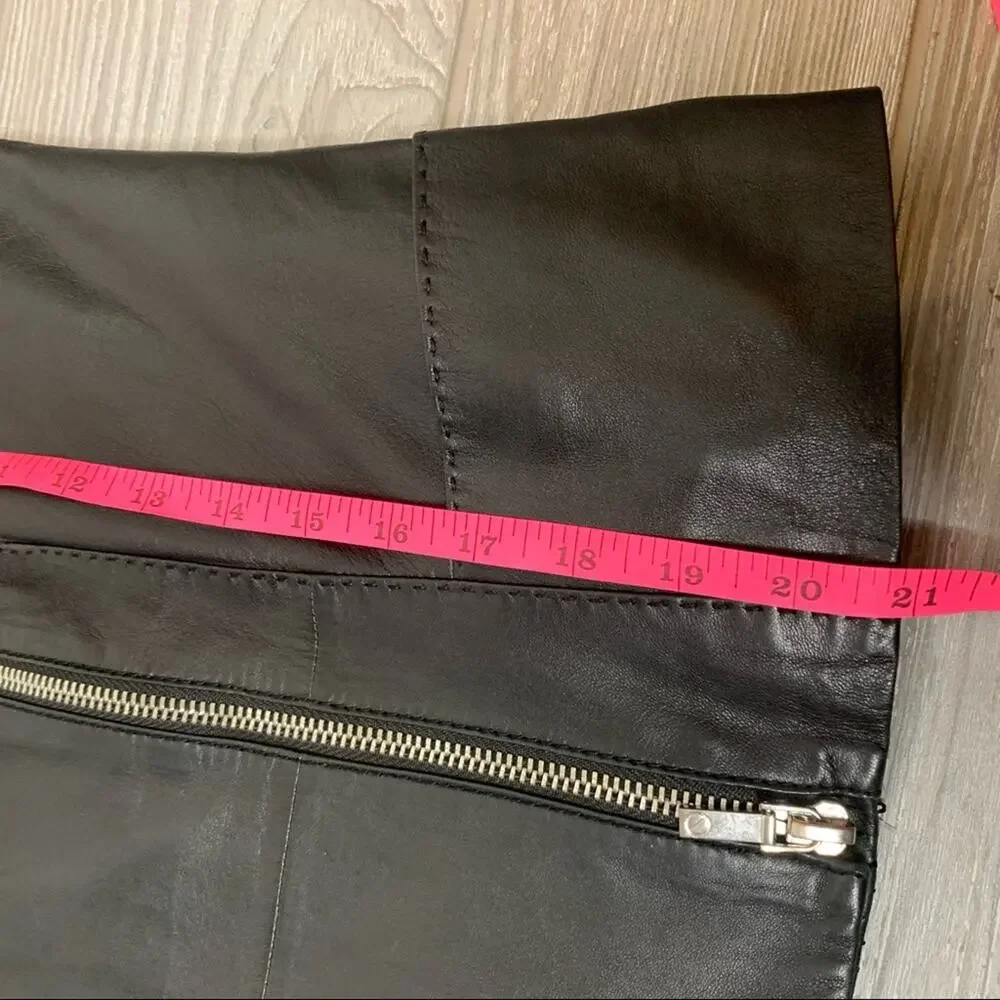 Tory‎ Burch leather moto style jacket black sz 4